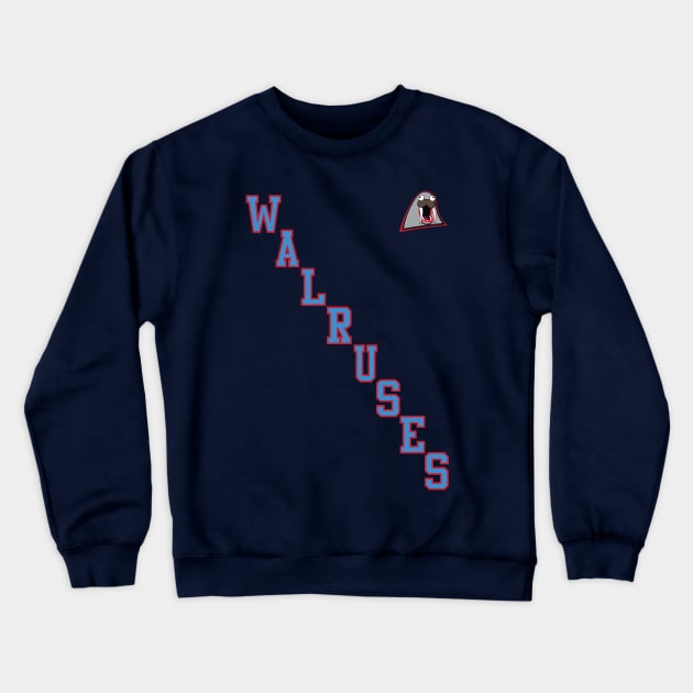 Fighting Walruses "Old-School Uni" Look Crewneck Sweatshirt by Midwestern Dressing